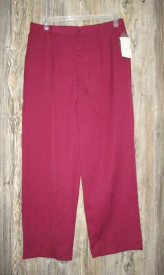 Pantalones de vino Studio Works para mujer nuevos con etiquetas talla 18 trabajo oficina elegantes otoño plisado Foto 1 de 4