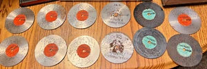 Vintage Lot Of 12 Thorens  4 1/2" Metal Song Discs - Picture 1 of 14