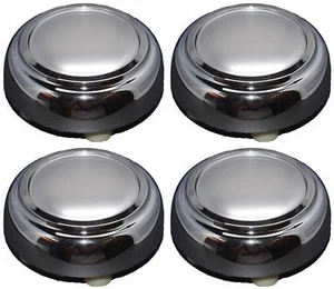 SET 4 NEW CHROME WHEEL HUB CENTER CAPS COVERS FOR 93-97 CROWN VICTORIA TOWN CAR - Picture 1 of 6