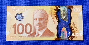 2011 Canada Banknote $100 Dollars Polymer P#110b Fancy Serial Number #FKP5746555 - Picture 1 of 4