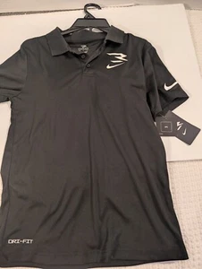 Nike Swoosh Boy's 2 Piece Set Polo Shirt & Shorts Black/Gray Size Large Dri Fit - Picture 1 of 5