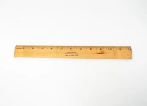 Vintage 12” Wooden Ruler Board Of Education City Of New York - Picture 1 of 3
