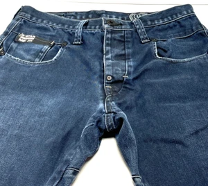 G Star Raw Jeans Uomo 29x30 Blu 3301 Pantaloni Denim Bottoni Fly Designer - Foto 1 di 12