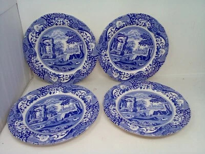 Spode Blue Italian Dinner Plate Set 4pce {10.5" Dinner Plate} - Image 1 of 4