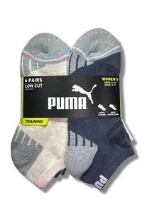 Puma Low Cut Women's Socks Pack 6 Shoe Size 5-9.5 - Picture 1 of 63