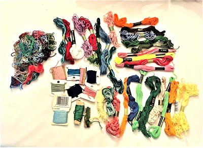 Lot of 40 Plus  J. + P. COATS Floss Embroidery Thread Skeins Skeins Multi-Colors - Image 1 of 4