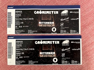 2x HERBERT GRÖNEMEYER, Mittendrin Akustisch Tour, Berlin, 11.9., Velodrom - Bild 1 von 1