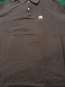 Navy Blue Short Sleeved Shirt USA American Flag Patriotic Adult XXL 100% Cotton - Picture 1 of 3