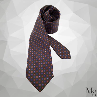 Corbata de seda de lujo floral verde BATTISTONI con: 3,5" EXCELENTE ESTADO Foto 1 de 4