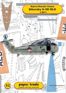 Kartonmodell Sikorsky S-58 MLD 1:66 paper trade - Picture 1 of 1