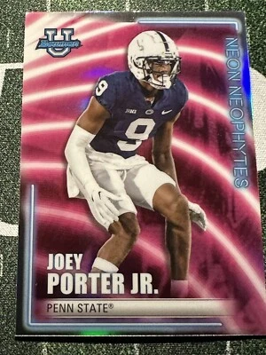 2022 Bowman University Best JOEY PORTER JR Neon Neophytes NN-16 Penn St Steelers - Image 1 of 2