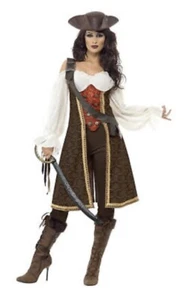 Smiffys Damen Hochsee Piratin Kleid Karneval Fasching Mottoparty Gr. S - Bild 1 von 6