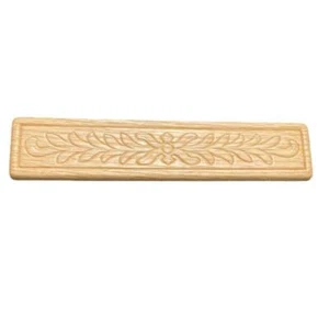 (5 Pack) 7-1/4 inch x 1-1/2 inch Oak Wood Applique - Picture 1 of 1