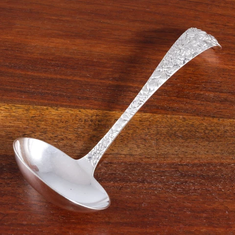 HEAVY STIEFF VICTORIAN STERLING SILVER GRAVY LADLE STIEFF ROSE NO MONOGRAM Cover