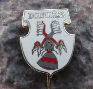 Antique Dobruska Czechoslovakia Coat of Arms Heraldic Crest Pin Badge - Picture 1 of 2