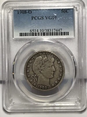 1908 O Barber Half 50C - PCGS VG10 (#Ne83) - Image 1 of 4