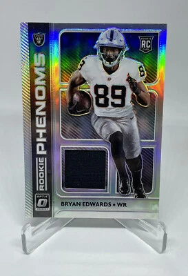 2020 Panini Optic Bryan Edwards Silver Prizm Rookie Phenoms Patch #RP-28 Raiders - Image 1 of 2