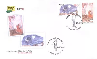 2022 - TURKISH CYPRUS - EUROPA - STORIES AND MYTHS - UMM FDC - Image 1 of 3