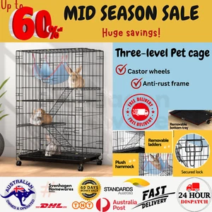 i.Pet Rabbit Cage Indoor Hutch Guinea Pig Bunny Ferret Hamster Pet Cage Outdoor - Picture 1 of 7