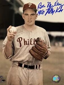 Bob Miller DD 1950 Philadelphia Phillies Whiz Kids Autographed 8x10 Photo COA - Picture 1 of 1