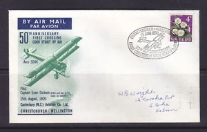 FFC: NEW ZEALAND 1970 50TH ANN OF COOK STRAIT CROSSING BY AIR. - Picture 1 of 1