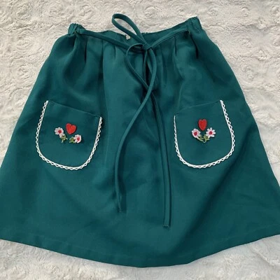 Falda delantal vintage hecha a mano para niñas vestir de Navidad sin talla ver descripción. Foto 1 de 4