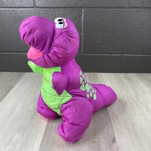 Vintage 1992 Barney the Purple Dinosaur Puffalump Toy Plush Fisher Price Squeaks - Picture 1 of 9