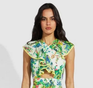Alice McCall Midi Dress Size 4 Living For You NEW BNWT Green Yellow RRP $429 - Picture 1 of 16