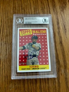 2007 TOPPS HERITAGE AUTO ICHIRO SUZUKI # 489 BECKETT AUTHENTICED - Picture 1 of 4