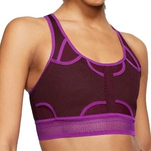 Nike Womens L Purple Dri-Fit Swoosh Ultrabreathe Sports Bra Medium Support - Picture 1 of 6
