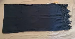 Frida King Pillowcase With Lace Trim, Color Midnight - Picture 1 of 3