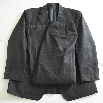 Chaqueta Pantalones Traje Haggar 44R 38x30 Gris Rayas Hombre Foto 1 de 4