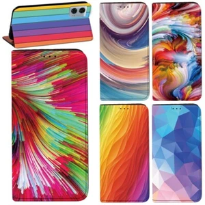 Leder Stand Cover Case passend für Motorola MotoE14/G24/G34/G35/G45/G55/G85/Edge 50 - Bild 1 von 26