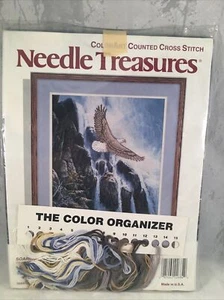Soaring Eagle Counted Cross Stitch Kit Needle Treasures Waterfall Nature - Picture 1 of 3