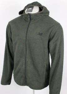 New Balance Men's Hoodie Full Zip Jacket Fleece Hooded M Medium Dark Green - Picture 1 of 5