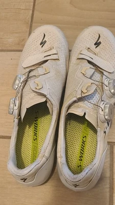 Sapatos de ciclismo de estrada SPECIALIZED S-Works 7 44/10.5 mostradores BOA branco - usado - Imagem 1 de 4