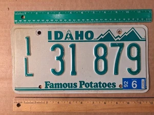 License Plate, Idaho, 1992, 1L (Latah County) 31879 - Picture 1 of 3