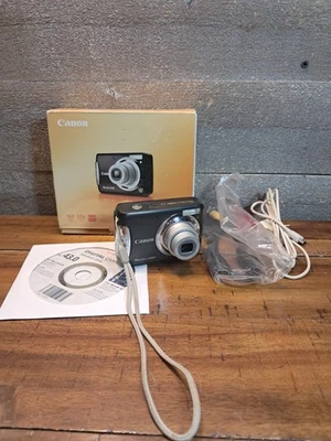 Cámara digital Canon PowerShot A480 10,0 MP Plus negra probada con SD de 2 GB Foto 1 de 4