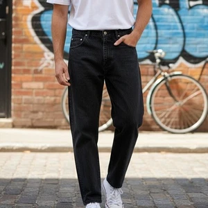 Pantalones de mezclilla Wrangler auténticos para hombre talla 34 negros ropa de trabajo informal clásicos - Imagen 1 de 9
