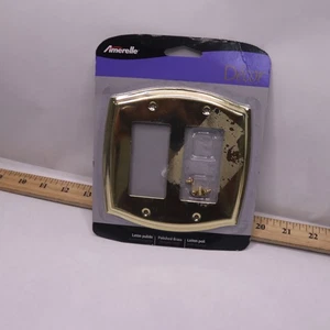 AMERELLE Vineyard 2 Gang Wippe Stahl Wandplatte - Messing poliert - Bild 1 von 5