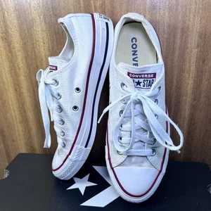 Converse All Star Chuck Taylor bianche scarpe da ginnastica basse donna UK 6 - Foto 1 di 9