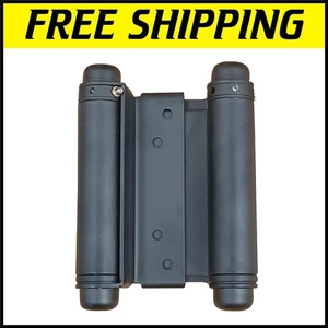 Matte Black Adjustable Double Action Spring Hinge - Rust-Resistant Dual-Swing - Picture 1 of 11
