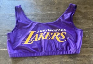 Los Angeles Lakers NBA Womens Sleeveless Crop Top / Sports Bra Size Large Clean! - Picture 1 of 4