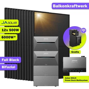 6000W Balkonkraftwerk mit Speicher Anker Power Dock E2700 Pro als Komplettlösung - Bild 1 von 18