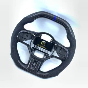 For Mitsubishi Lancer Evolution Evo 10 / X 2008-2015 Carbon Fiber Steering Wheel - Picture 1 of 8