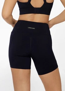Lorna Jane Black Running Gym Bike Shorts Phone Pockets Activewear - Size Small - Picture 1 of 4