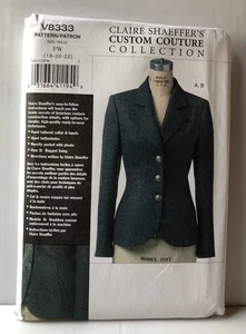 Vogue 8333 Misses Claire Shaeffer Couture Jacket Pattern Size 18-20-22 Uncut. - Picture 1 of 2