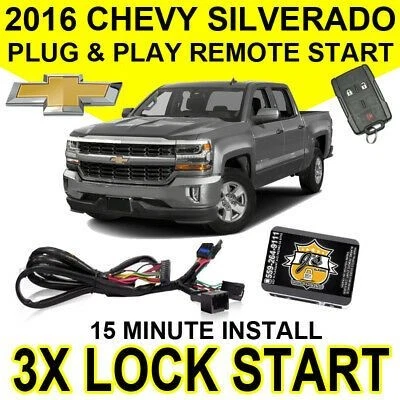 J'S ALARMS Js Alarms Plug & Play Remote Start System For 2016 Chevy Silverado Chevrolet GM7