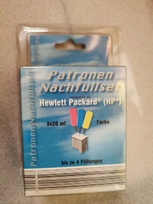 Patronen Nachfüllset Hewlett Packard (HP) 3 x 20 ml Farbe bis zu 4 Füllungen Neu - Bild 1 von 4
