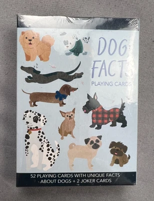 NUEVO 52 cartas de juego con datos únicos sobre perros (sellado) Foto 1 de 4